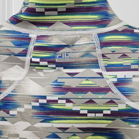 Fila Sport 1/4 Zip Pullover Women's Small Multicolor Pockets Activewear Aztec - Picture 6 of 9